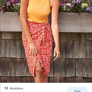 ann taylor tiled sarong pencil skirt